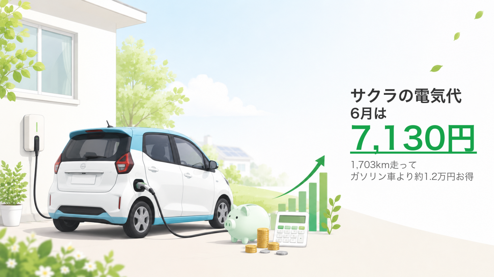 日産サクラの電気代、6月はいくら？1,703km走って7,130円の実データ公開